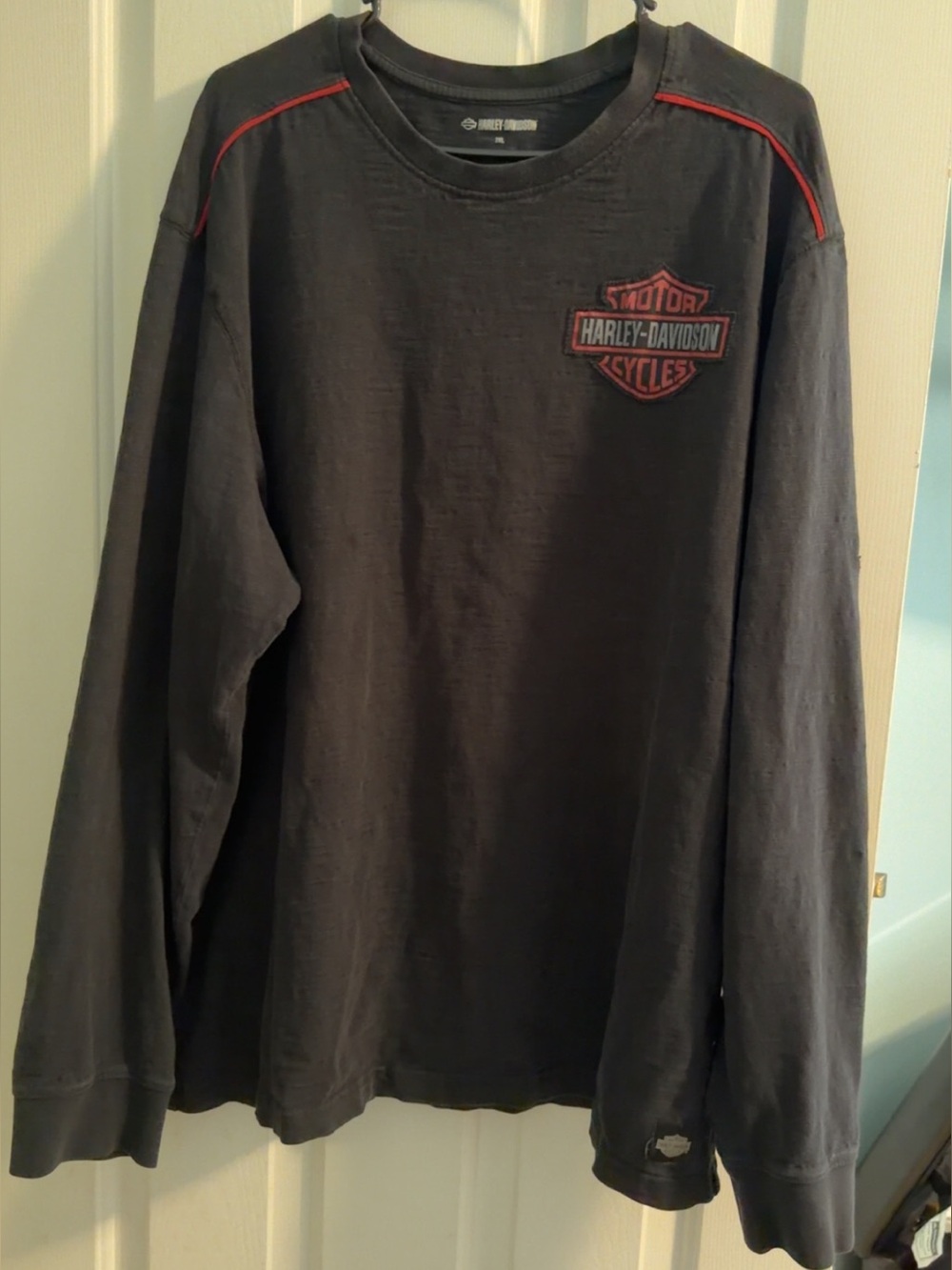 Harley-Davidson Men's Black Long-Sleeve Logo Crewneck Shirt